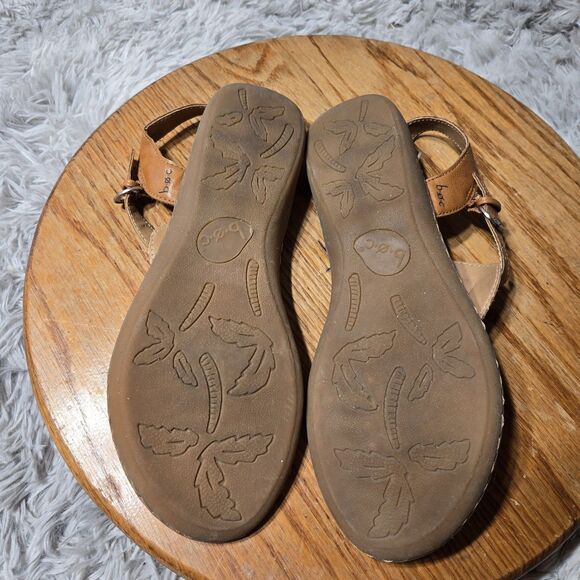 BOC Born Concept Basilia Womens Size 8M T Strap Cream Faux Leather Thong Sandals - Picture 5 of 11